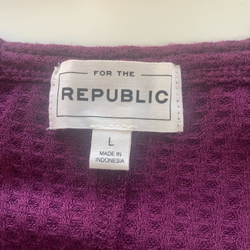 For The Republic Purple Long Sleeve Top - Picture 2 of 8